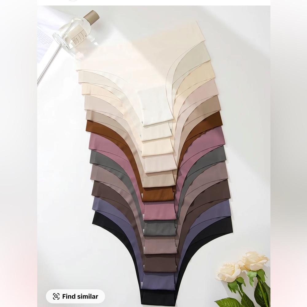NWT 12 Seamless Multi-Color Panty Set size L